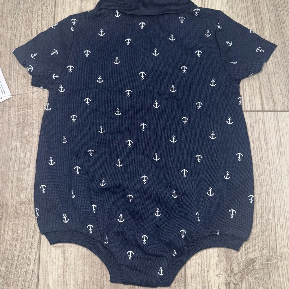 OLD NAVY Navy Anchor Print Kids One Piece Romper